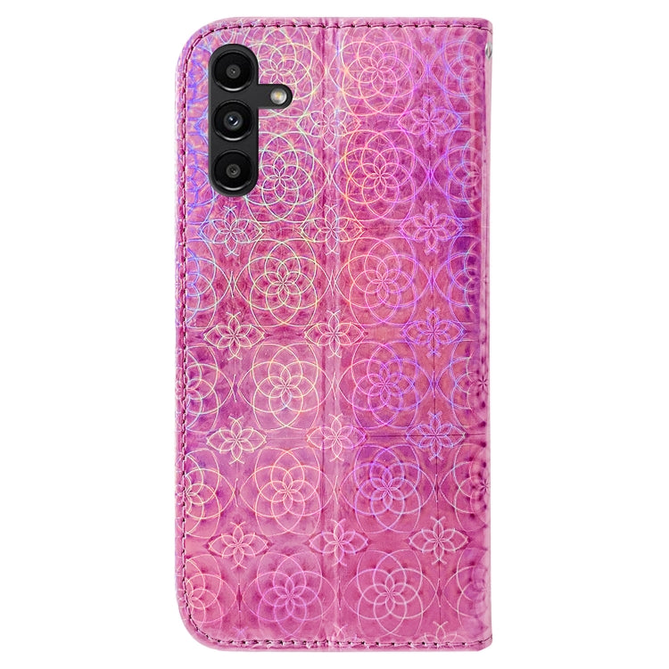 For Samsung Galaxy A13 5G Colorful Magnetic Buckle Leather Phone Case