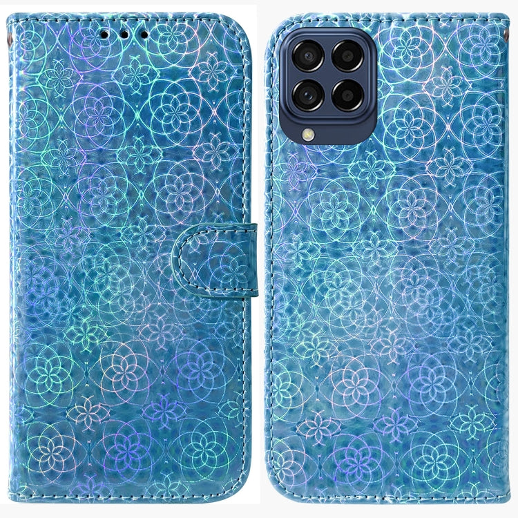 For Samsung Galaxy M33 5G Colorful Magnetic Buckle Leather Phone Case