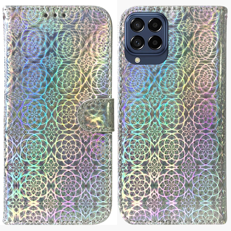 For Samsung Galaxy M33 5G Colorful Magnetic Buckle Leather Phone Case