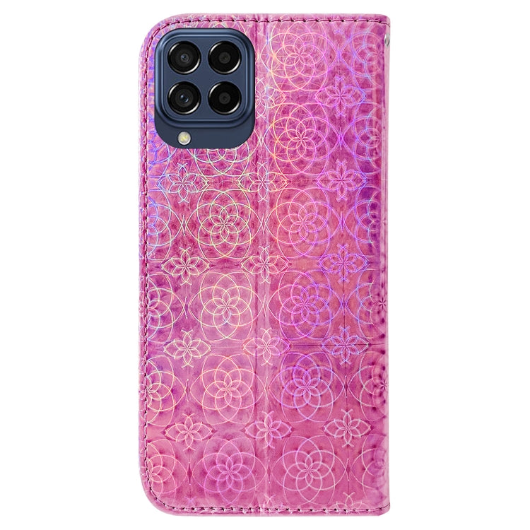 For Samsung Galaxy M33 5G Colorful Magnetic Buckle Leather Phone Case