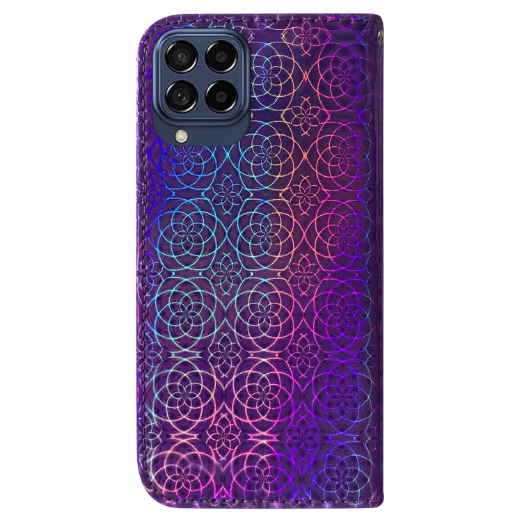 For Samsung Galaxy M53 5G Colorful Magnetic Buckle Leather Phone Case
