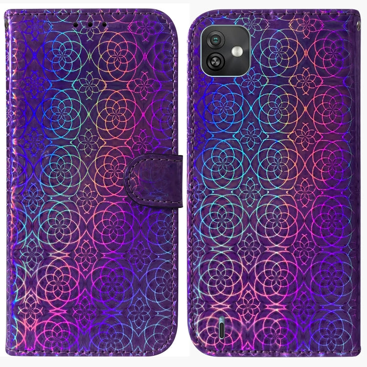 For Wiko Y82 Colorful Magnetic Buckle Leather Phone Case