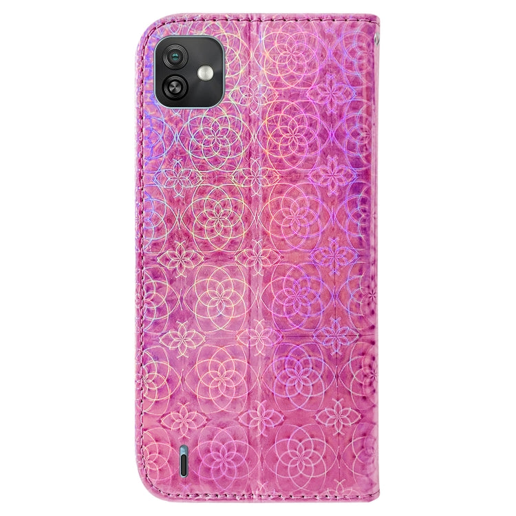 For Wiko Y82 Colorful Magnetic Buckle Leather Phone Case