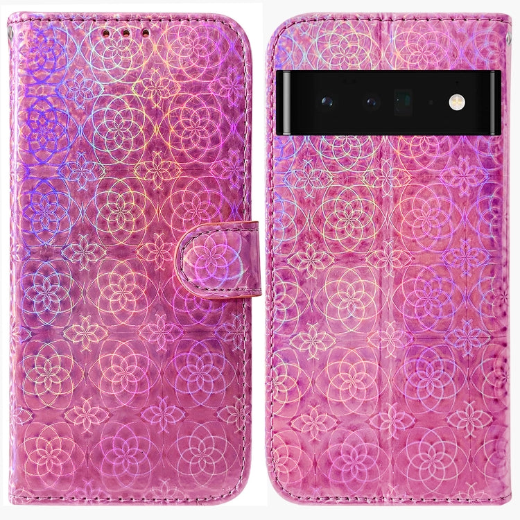 For Google Pixel 6 Pro Colorful Magnetic Buckle Leather Phone Case