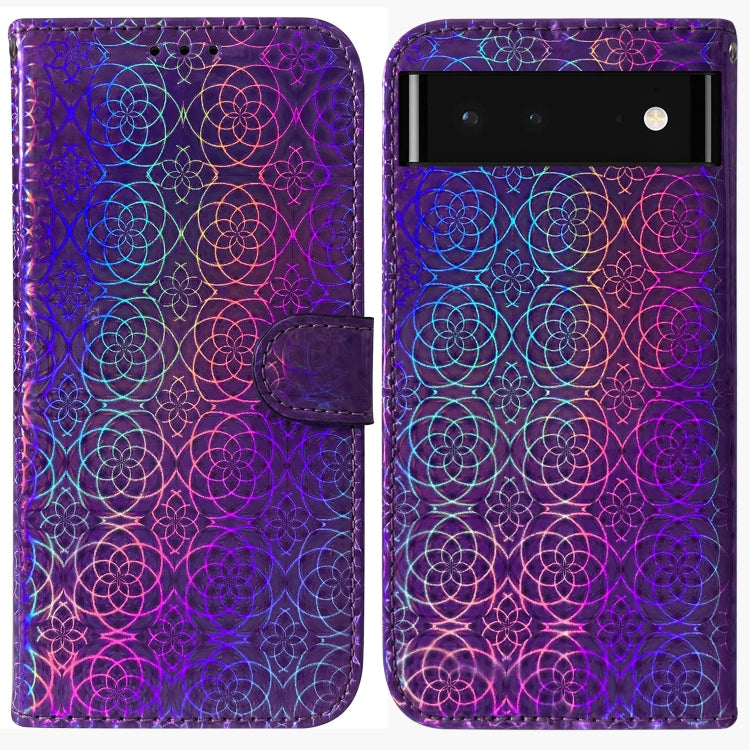 For Google Pixel 6 Colorful Magnetic Buckle Leather Phone Case