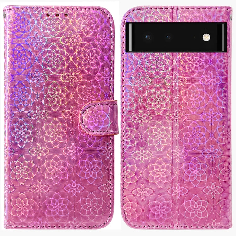 For Google Pixel 6 Colorful Magnetic Buckle Leather Phone Case
