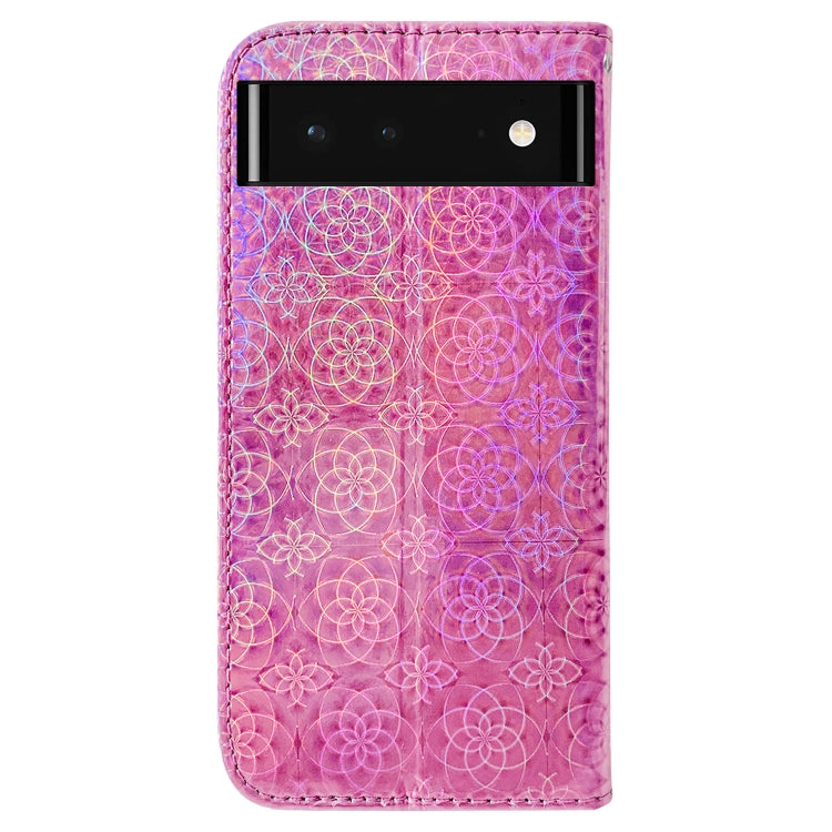 For Google Pixel 6 Colorful Magnetic Buckle Leather Phone Case
