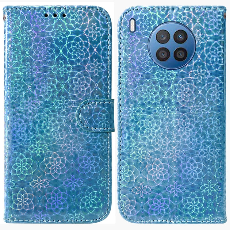 For Huawei nova 8i / Honor 50 Colorful Magnetic Buckle Leather Phone Case