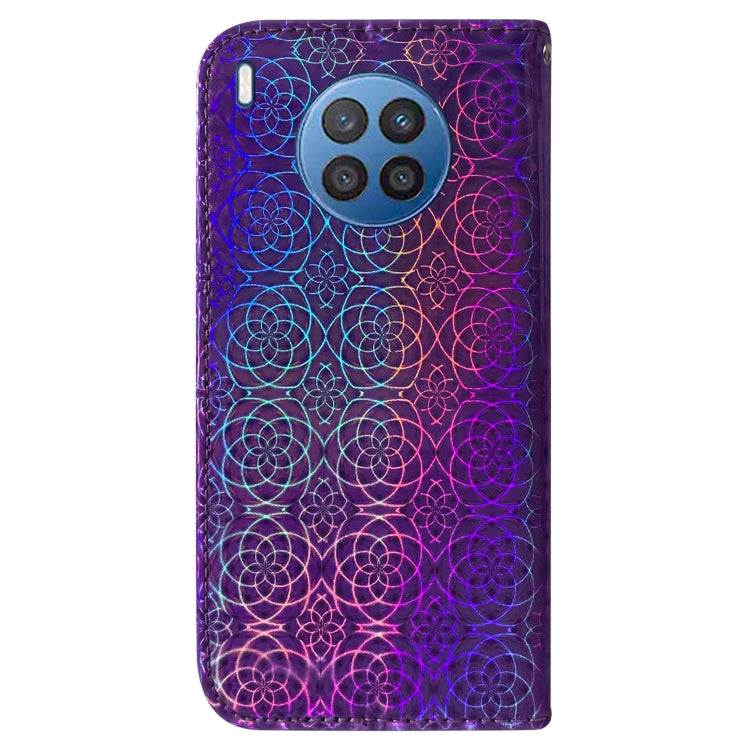 For Huawei nova 8i / Honor 50 Colorful Magnetic Buckle Leather Phone Case