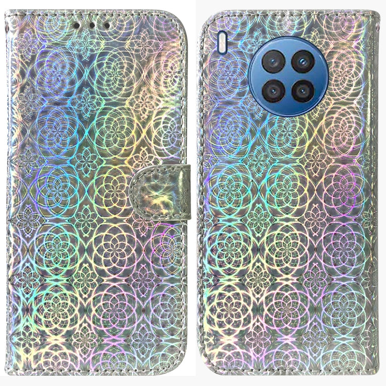 For Huawei nova 8i / Honor 50 Colorful Magnetic Buckle Leather Phone Case