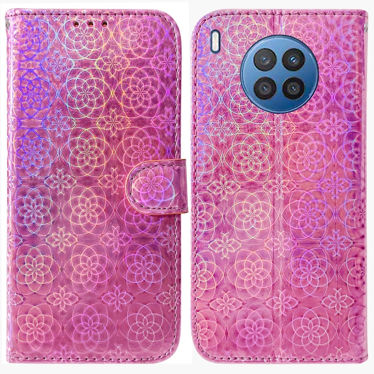 For Huawei nova 8i / Honor 50 Colorful Magnetic Buckle Leather Phone Case