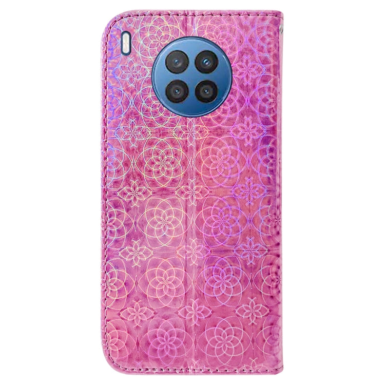 For Huawei nova 8i / Honor 50 Colorful Magnetic Buckle Leather Phone Case