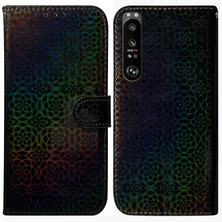 For Sony Xperia 1 III Colorful Magnetic Buckle Leather Phone Case