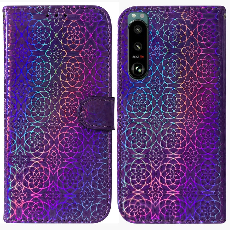For Sony Xperia 5 III Colorful Magnetic Buckle Leather Phone Case