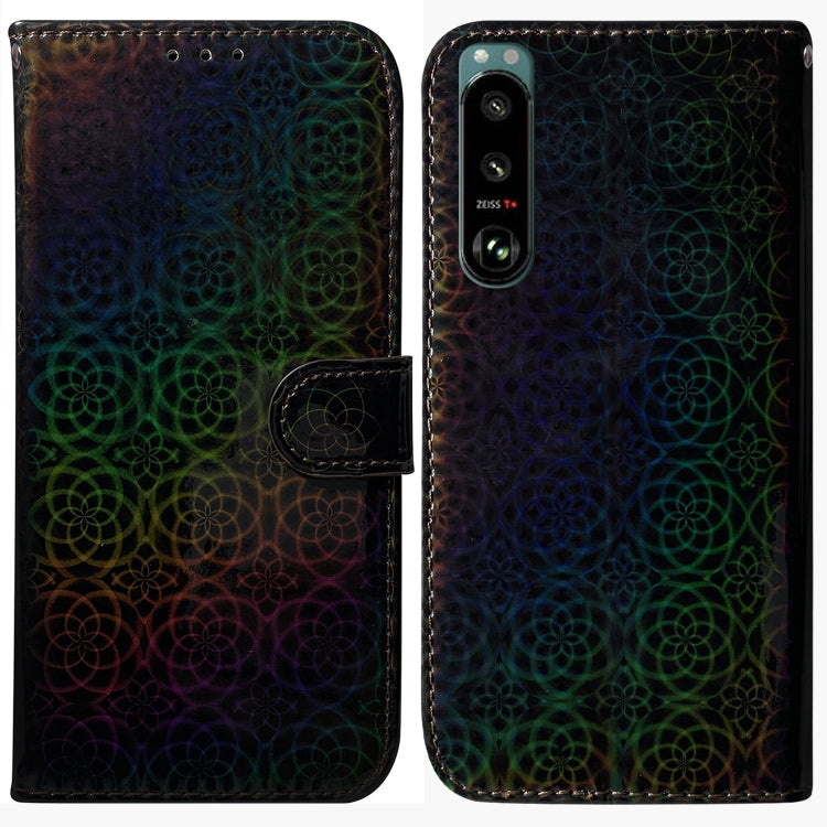 For Sony Xperia 5 III Colorful Magnetic Buckle Leather Phone Case