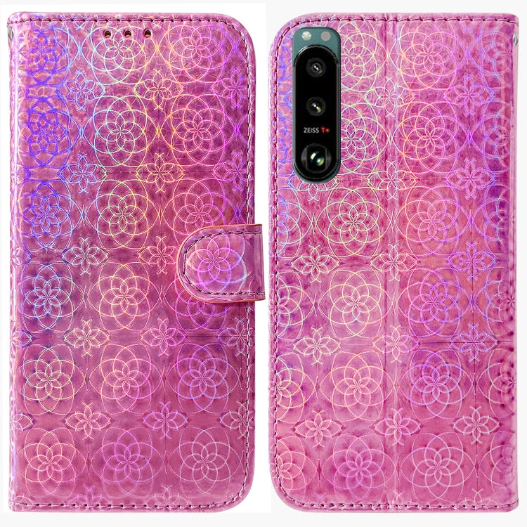 For Sony Xperia 5 III Colorful Magnetic Buckle Leather Phone Case