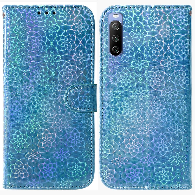For Sony Xperia 10 III Colorful Magnetic Buckle Leather Phone Case