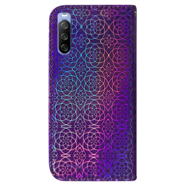For Sony Xperia 10 III Colorful Magnetic Buckle Leather Phone Case