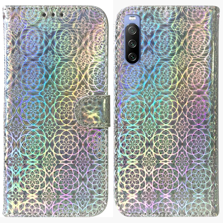 For Sony Xperia 10 III Colorful Magnetic Buckle Leather Phone Case