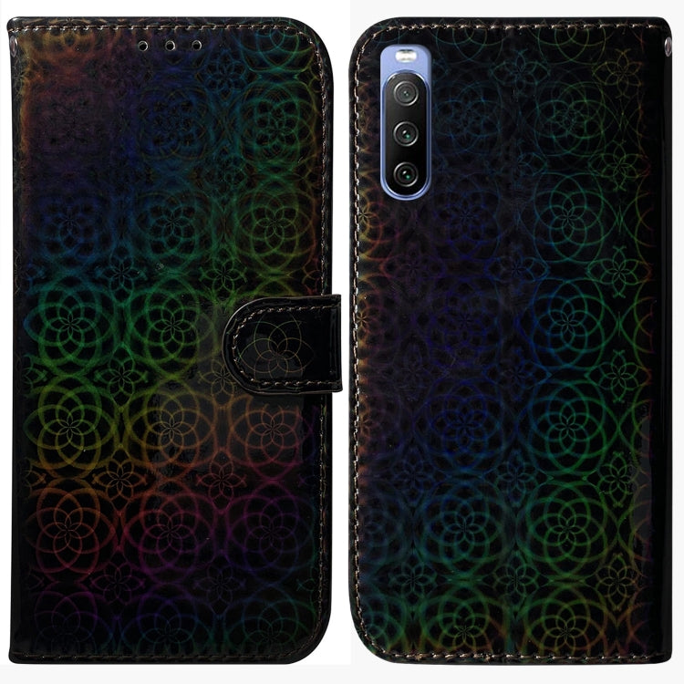 For Sony Xperia 10 III Colorful Magnetic Buckle Leather Phone Case