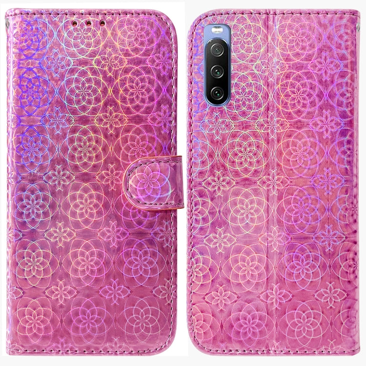 For Sony Xperia 10 III Colorful Magnetic Buckle Leather Phone Case