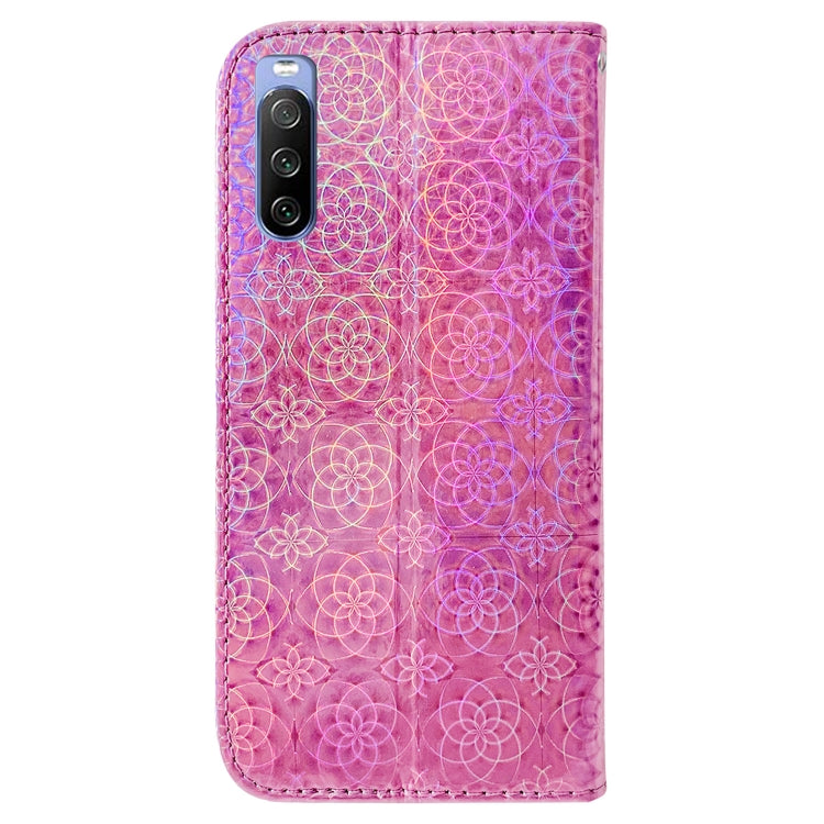 For Sony Xperia 10 III Colorful Magnetic Buckle Leather Phone Case