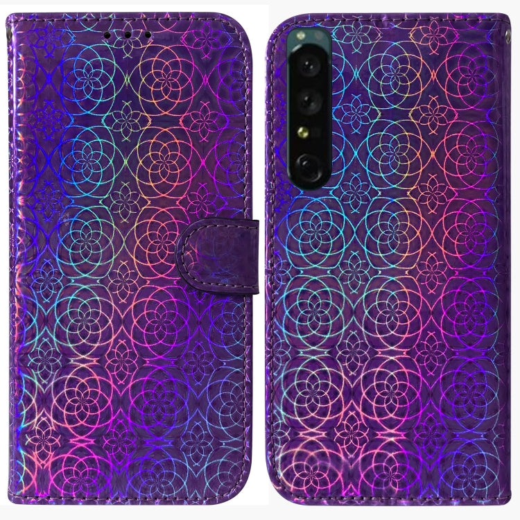 For Sony Xperia 1 IV Colorful Magnetic Buckle Leather Phone Case