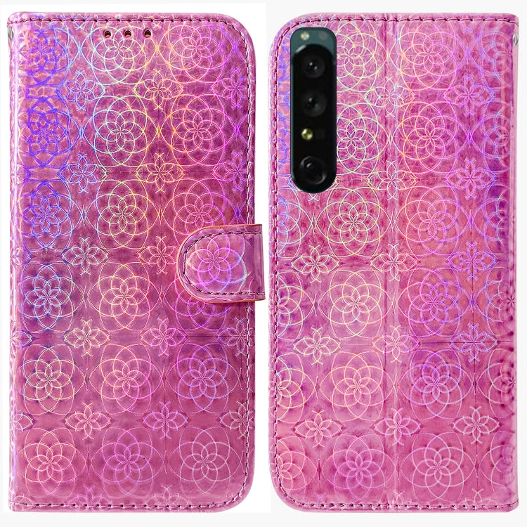 For Sony Xperia 1 IV Colorful Magnetic Buckle Leather Phone Case
