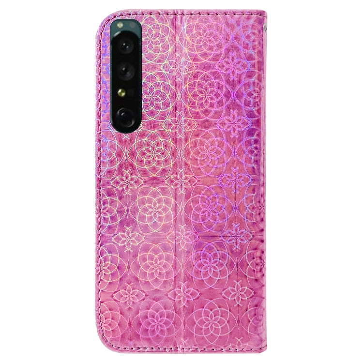 For Sony Xperia 1 IV Colorful Magnetic Buckle Leather Phone Case