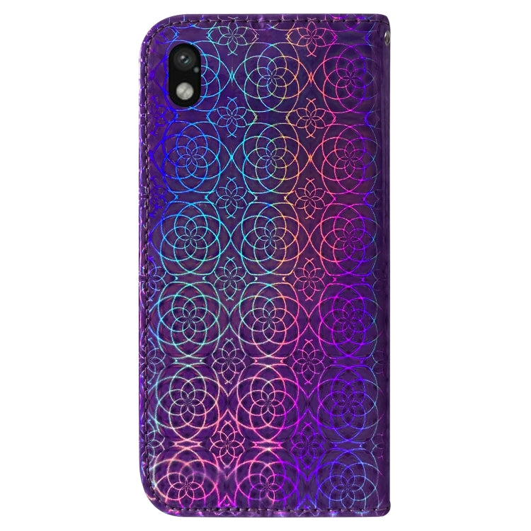 For Sony Xperia Ace III Colorful Magnetic Buckle Leather Phone Case