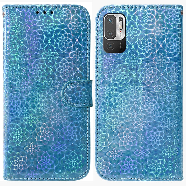 For Xiaomi Redmi Note 10 5G / Poco M3 Pro Colorful Magnetic Buckle Leather Phone Case