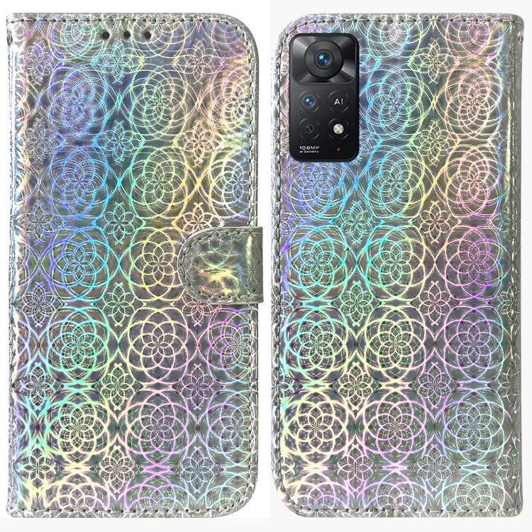 For Xiaomi Redmi Note 11 Pro 5G / 4G Foreign Colorful Magnetic Buckle Leather Phone Case