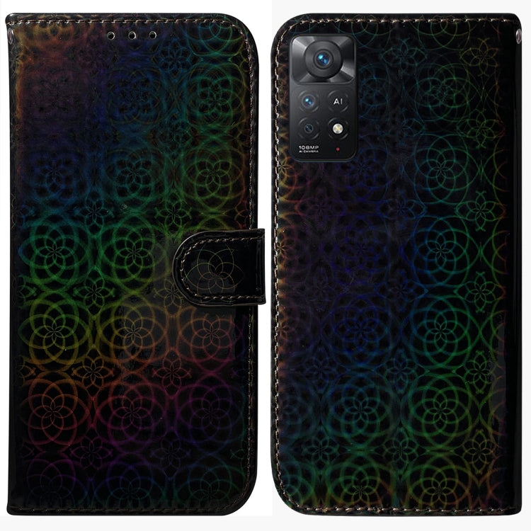 For Xiaomi Redmi Note 11 Pro 5G / 4G Foreign Colorful Magnetic Buckle Leather Phone Case