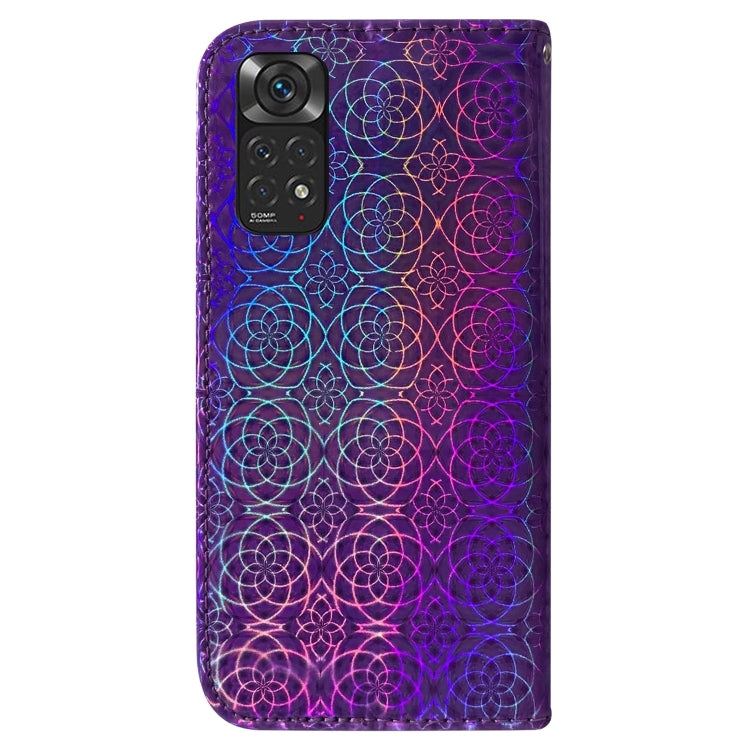 For Xiaomi Redmi Note 11 Foreign Colorful Magnetic Buckle Leather Phone Case