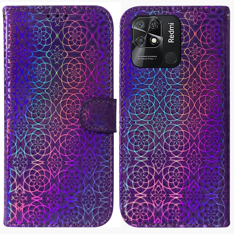 For Xiaomi Redmi 10C Colorful Magnetic Buckle Leather Phone Case