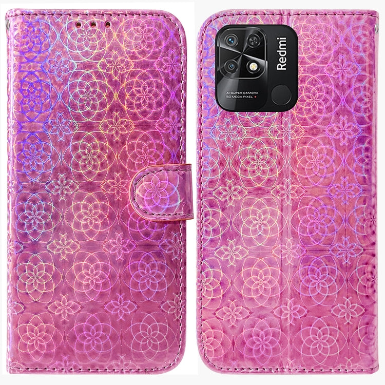 For Xiaomi Redmi 10C Colorful Magnetic Buckle Leather Phone Case