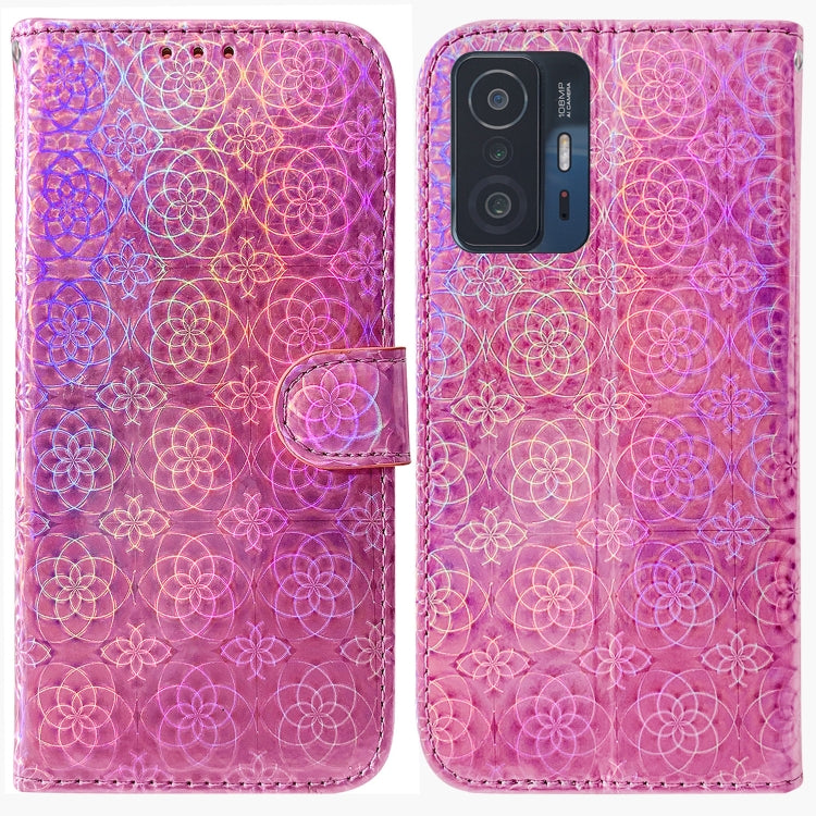 For Xiaomi 11T / 11T Pro Colorful Magnetic Buckle Leather Phone Case