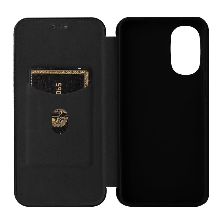 For Motorola Moto G52j 5G Carbon Fiber Texture Flip Leather Phone Case