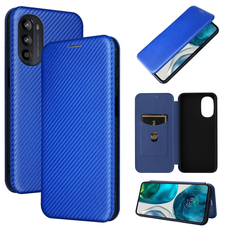 For Motorola Moto G52j 5G Carbon Fiber Texture Flip Leather Phone Case