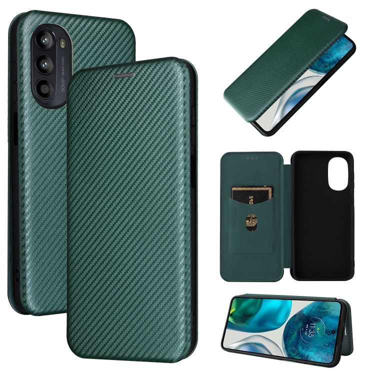 For Motorola Moto G52j 5G Carbon Fiber Texture Flip Leather Phone Case