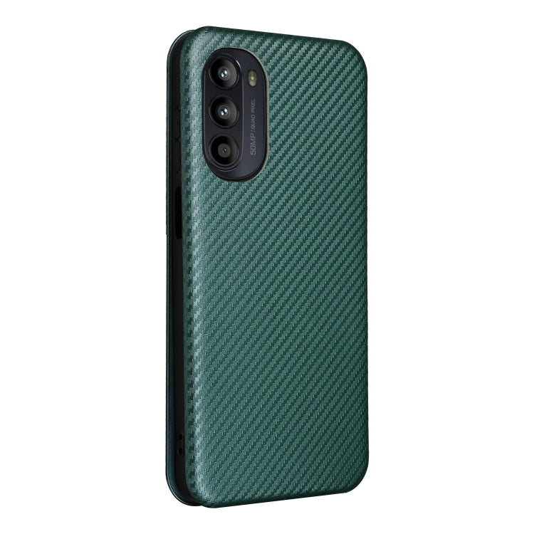 For Motorola Moto G52j 5G Carbon Fiber Texture Flip Leather Phone Case
