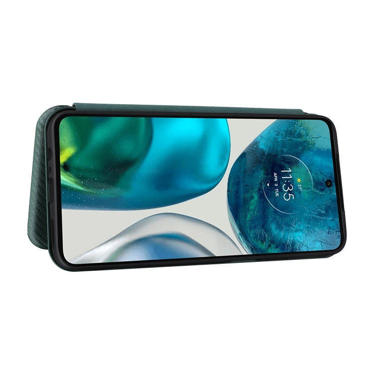 For Motorola Moto G52j 5G Carbon Fiber Texture Flip Leather Phone Case