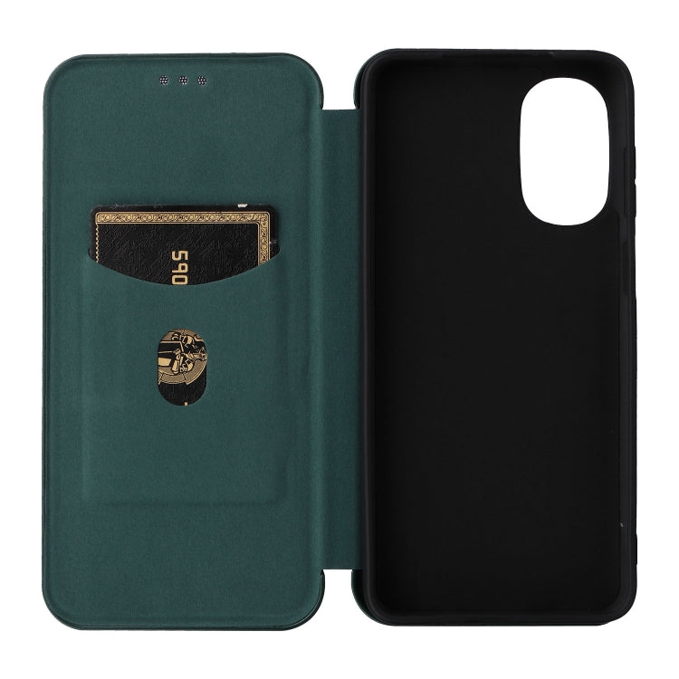 For Motorola Moto G52j 5G Carbon Fiber Texture Flip Leather Phone Case