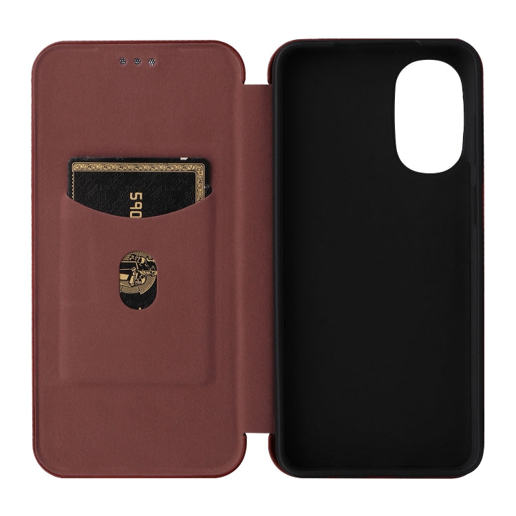 For Motorola Moto G52j 5G Carbon Fiber Texture Flip Leather Phone Case