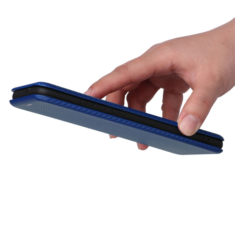 For Samsung Galaxy A03 166mm Carbon Fiber Texture Flip Leather Phone Case