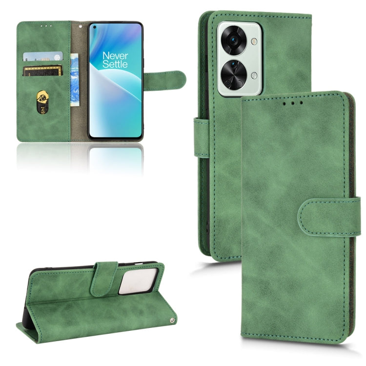 For OnePlus Nord 2T 5G Skin Feel Magnetic Flip Leather Phone Case