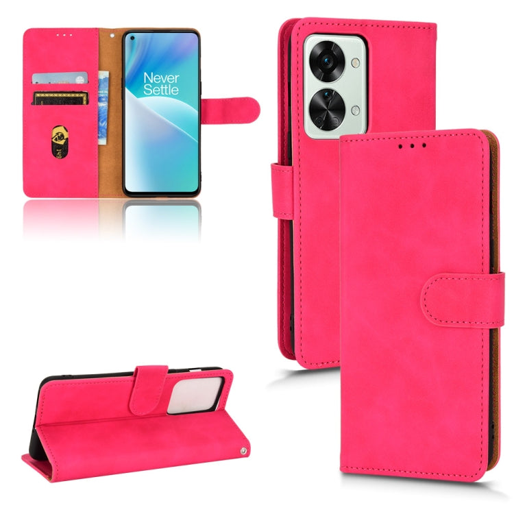 For OnePlus Nord 2T 5G Skin Feel Magnetic Flip Leather Phone Case