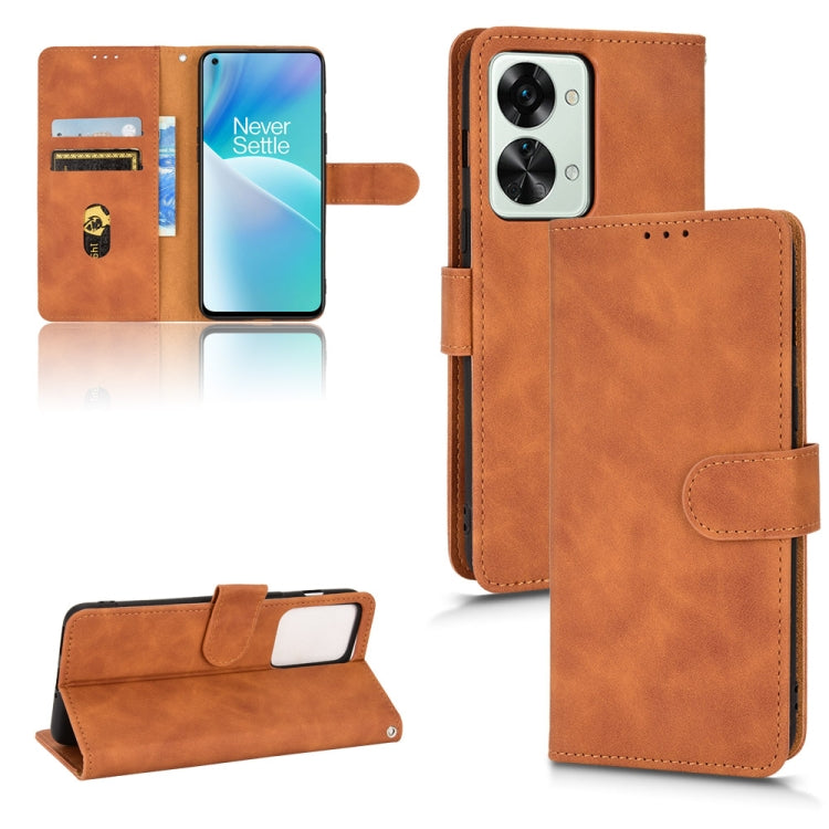 For OnePlus Nord 2T 5G Skin Feel Magnetic Flip Leather Phone Case