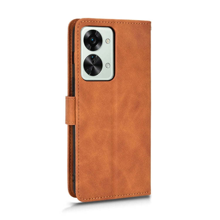 For OnePlus Nord 2T 5G Skin Feel Magnetic Flip Leather Phone Case