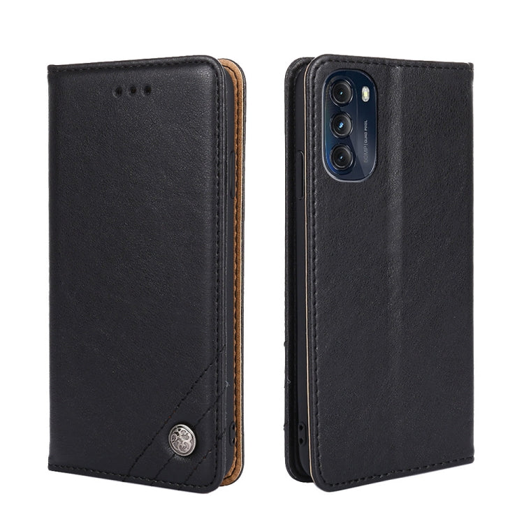 For Motorola Moto G 5G 2022 Non-Magnetic Retro Texture Horizontal Flip Leather Phone Case